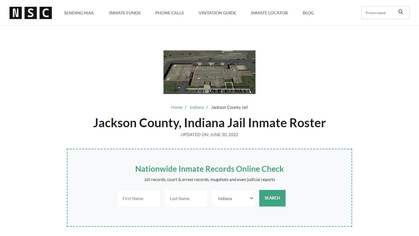 Jackson County, Indiana Jail Inmate Roster - Nationwide Inmate Lookup ...